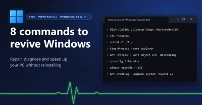 8 Commands to Revive Windows: Fix Your PC Without Reinstalling