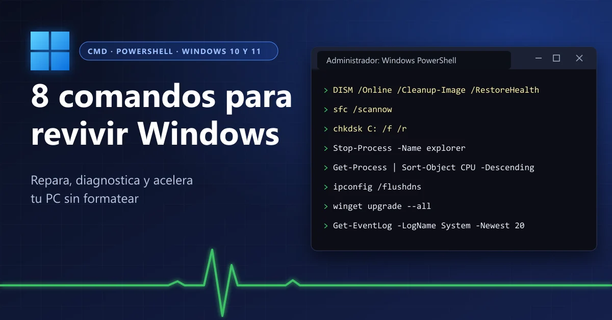 8 Comandos para Revivir Windows: Repara tu PC sin Formatear