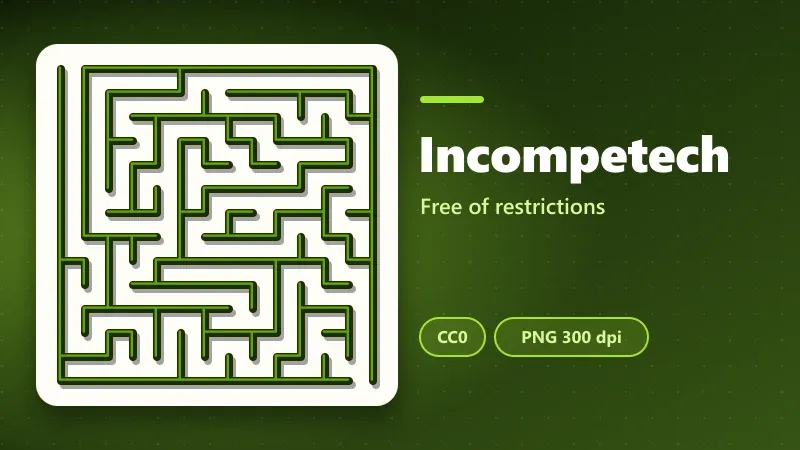 Maze with thick, rounded, raised lines, the visual style of Incompetech Maze