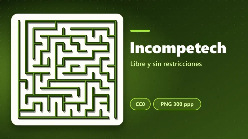 Laberinto de líneas gruesas, redondeadas y con relieve, el estilo visual de Incompetech Maze