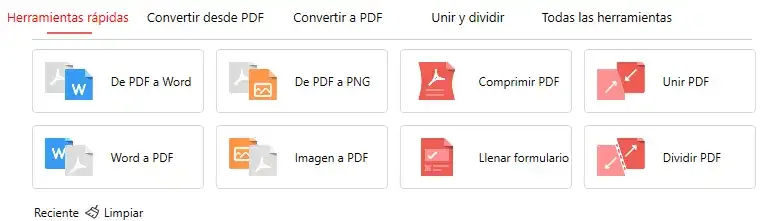 Interfaz de PDFgear mostrando sus herramientas de edición