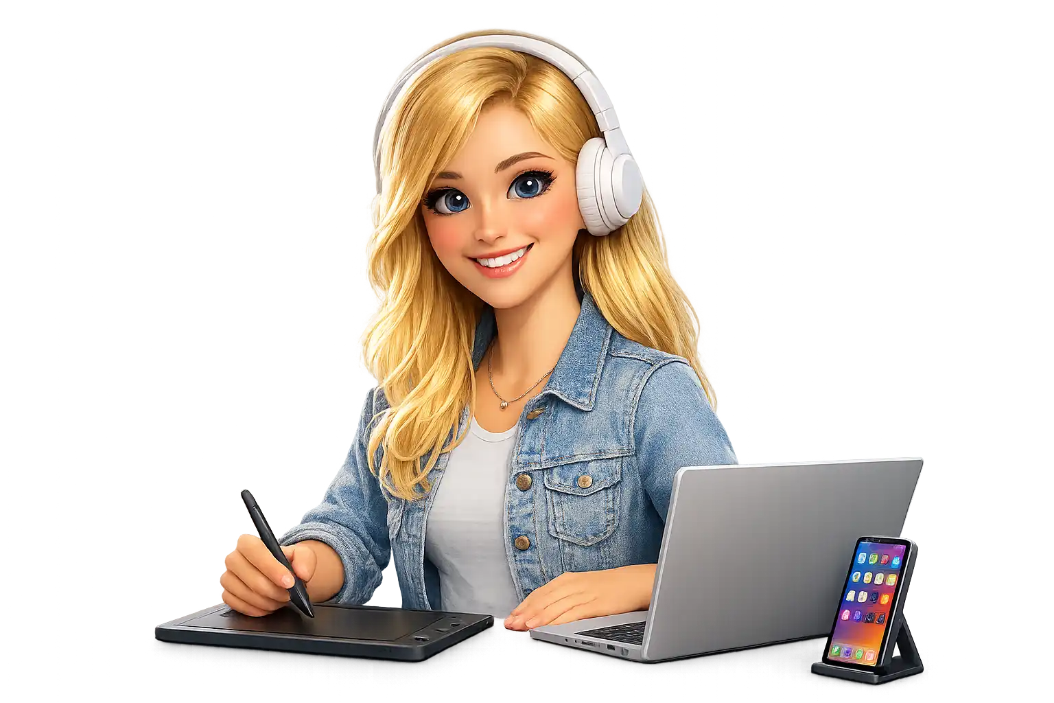 Estudiante aprendiendo tecnología